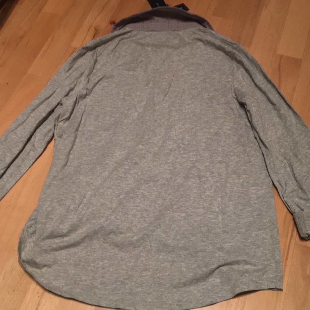 NWT Jones New York Grey Long-Sleeve Shirt - Picture 7 of 7